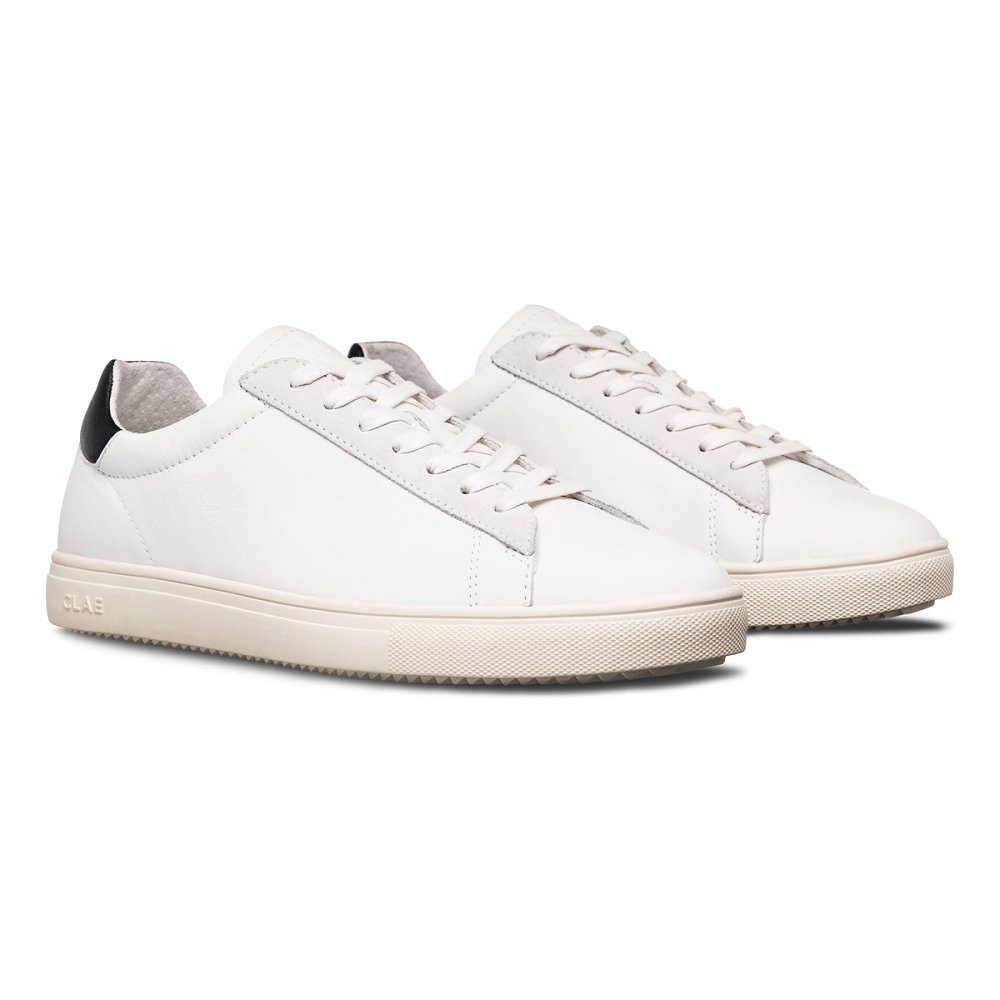 CLAE BRADLEY CALIFORNIA Shoes Womens USA705-D29 In White Leather Black